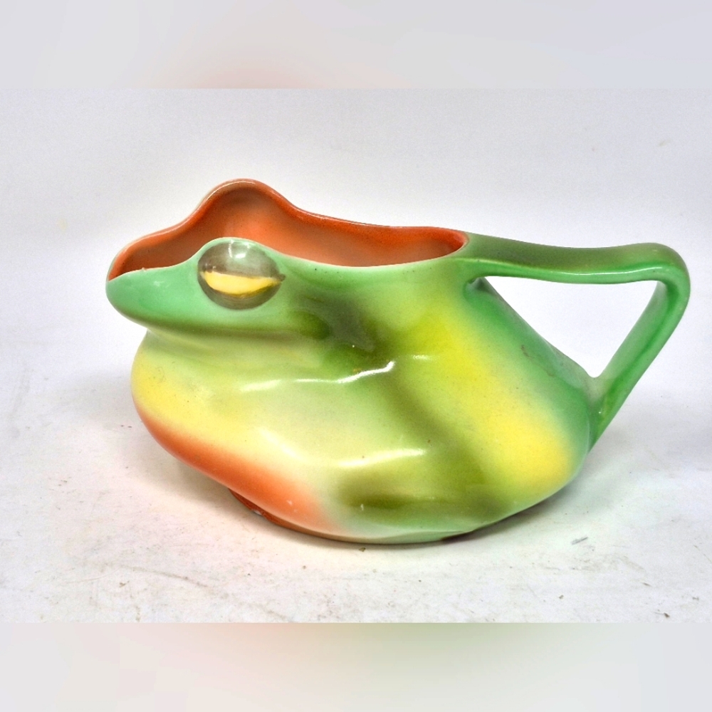 Antique Royal Bayreuth Frog Creamer